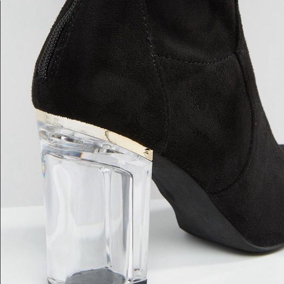 Public Desire Clear Heel Boots - Picture 3 of 8